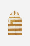 Rylee + Cru Hooded Towel In Gold Stripe